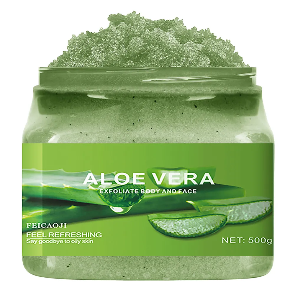 【AHOYE】天然海鹽蘆薈身體磨砂膏 500g(角質 去角質 磨砂膏)