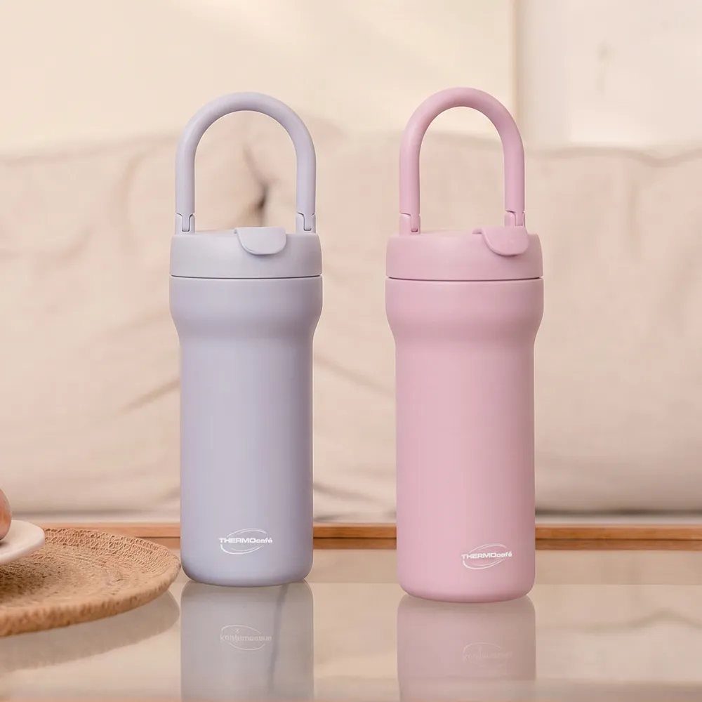 【THERMOcafe 凱菲】可提式寬口徑陶瓷塗層保溫瓶ml(TCHB-720S)