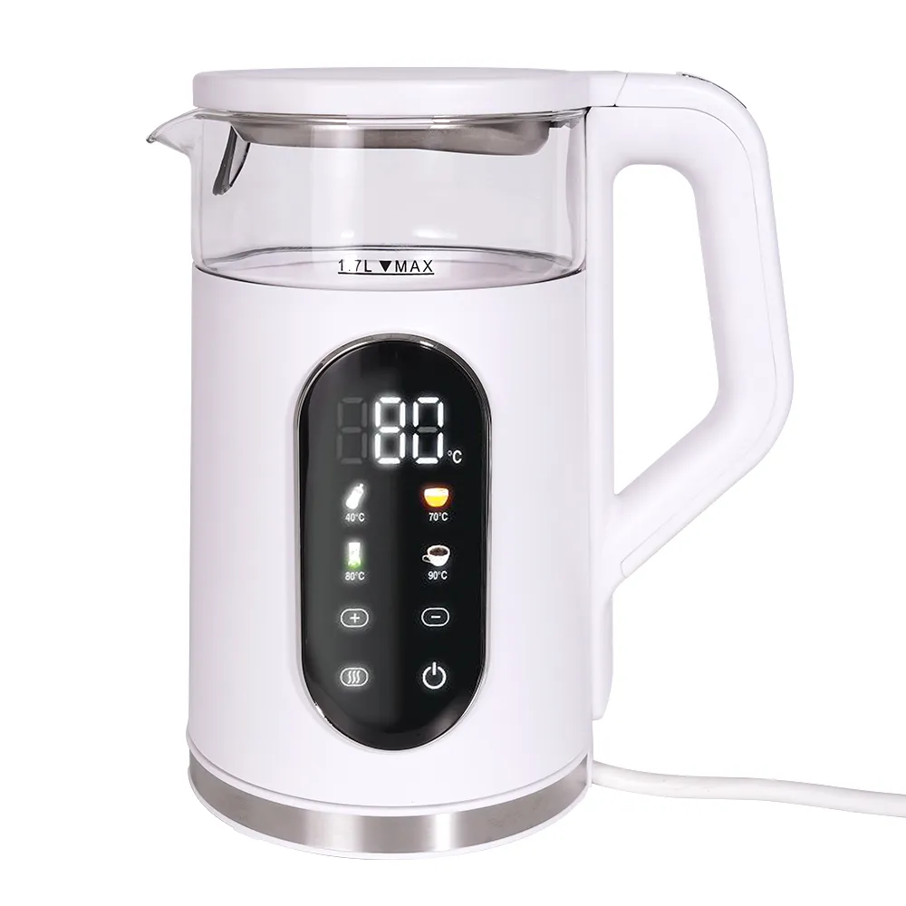 【Kolin 歌林】1.7L智能溫控玻璃快煮壺KPK-LN217G(電茶壺 熱水壺 泡茶壺 煮水壺)