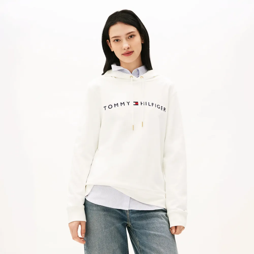 【TOMMY HILFIGER】官方旗艦館基本款 Hilfiger 連帽衫 裸色