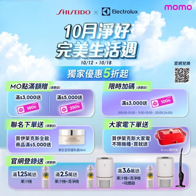 買一送一【Electrolux 伊萊克斯】2026年新一級能效 小室晴 300 6L除濕機(ED0631WA)-晴光白 8坪適用