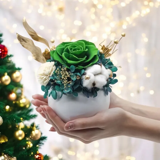 【Floral M】法式森林永生花禮贈香氛油(乾燥花/永生花/聖誕禮物/交換禮物/生日禮物/開幕花禮/居家擺飾)