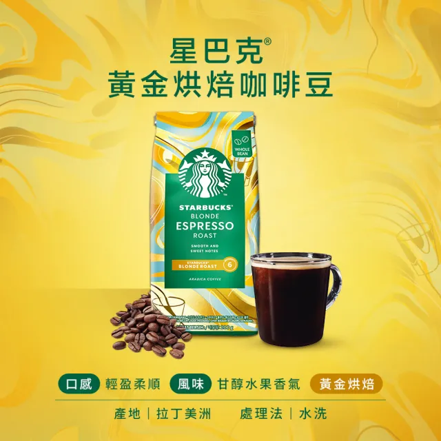【STARBUCKS 星巴克】精選咖啡豆200g/包 (派克市場/黃金烘焙/哥倫比亞)