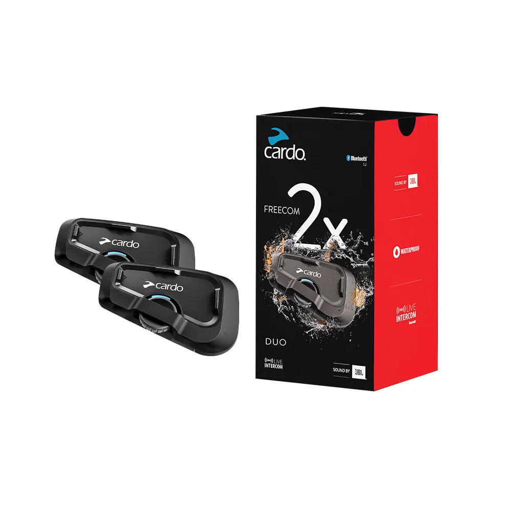 【Cardo】FREECOM 2X 安全帽通訊藍牙耳機(雙入組 官方直營)