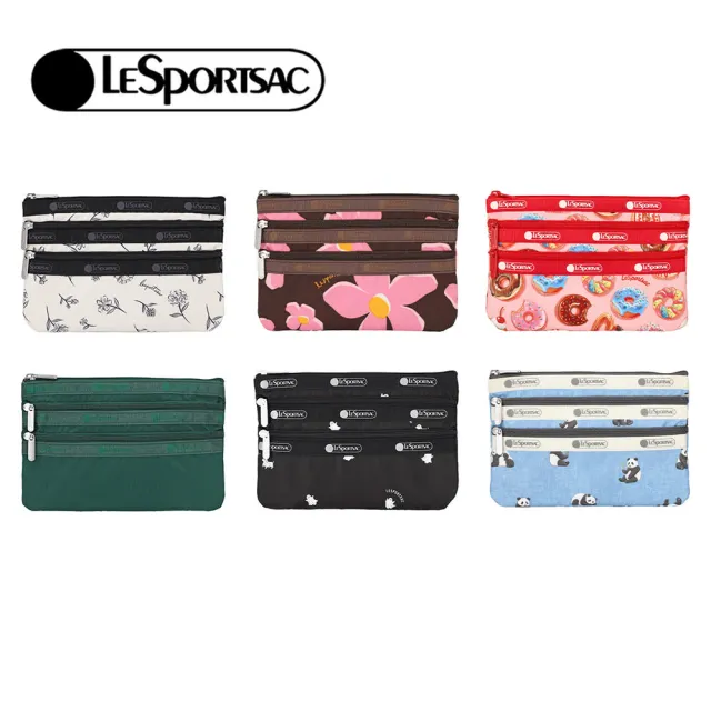 【Lesportsac】2026秋季新品 3-Zip Cosmetic 三層拉鍊化妝包(7158)