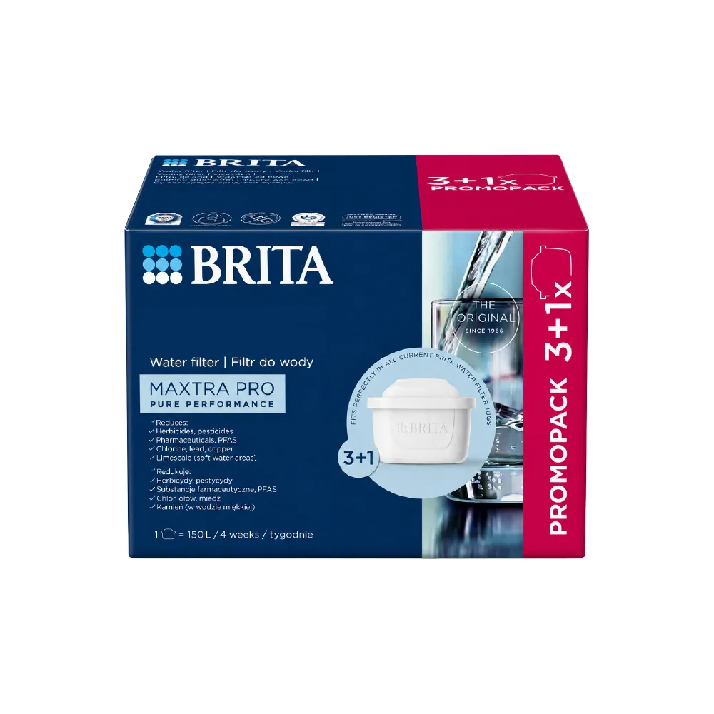 【BRITA】MAXTRA Pro Pure Performance 濾水壺 純淨全效型濾芯 (3+1裝) 4入-歐洲製(原裝平輸)