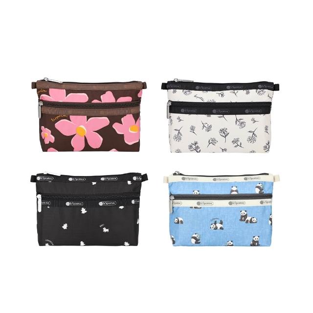 【Lesportsac】2026秋季新品 Cosmetic Clutch 雙層拉鍊化妝包(7105)