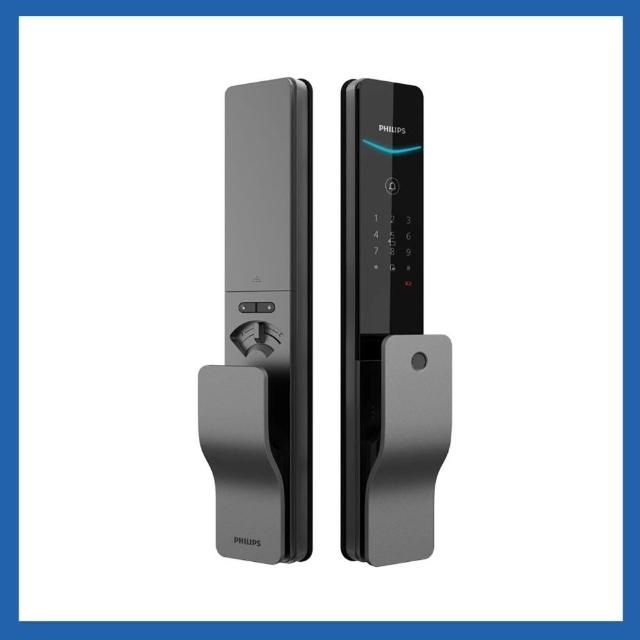 【Philips 飛利浦】DDL801 五合一推拉式智能門鎖/電子鎖(指紋│卡片│密碼│鑰匙│WIFI/含安裝)