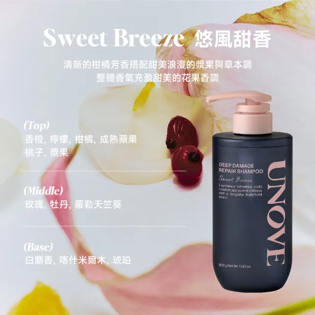 【UNOVE】柔諾伊 明星洗護三件組(角蛋白洗髮精500ml+髮膜207ml+髮油70ml)
