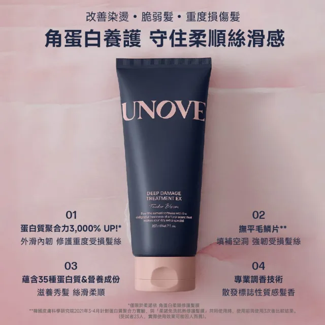 【UNOVE】柔諾伊 絲滑抗毛躁免洗護髮乳150ml+角蛋白柔順修護髮膜207ml