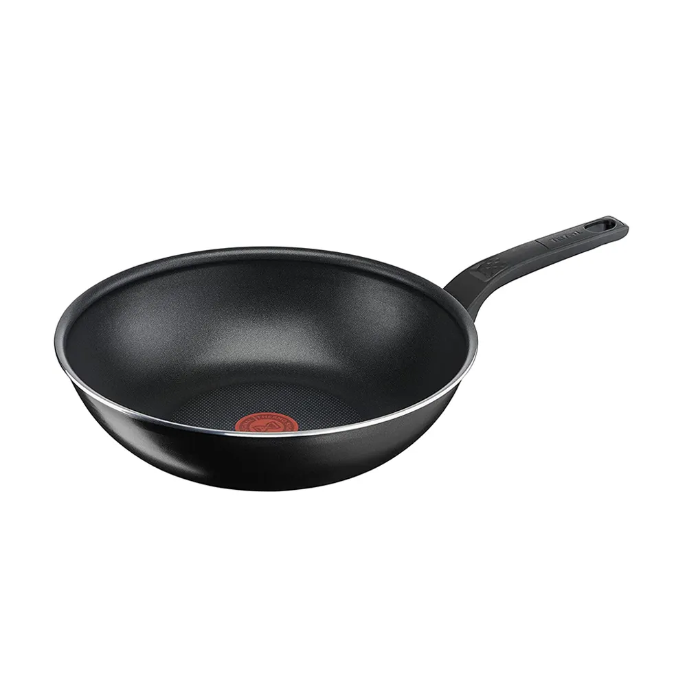 【Tefal 特福】momo獨家 法國製水星系列28CM不沾鍋炒鍋