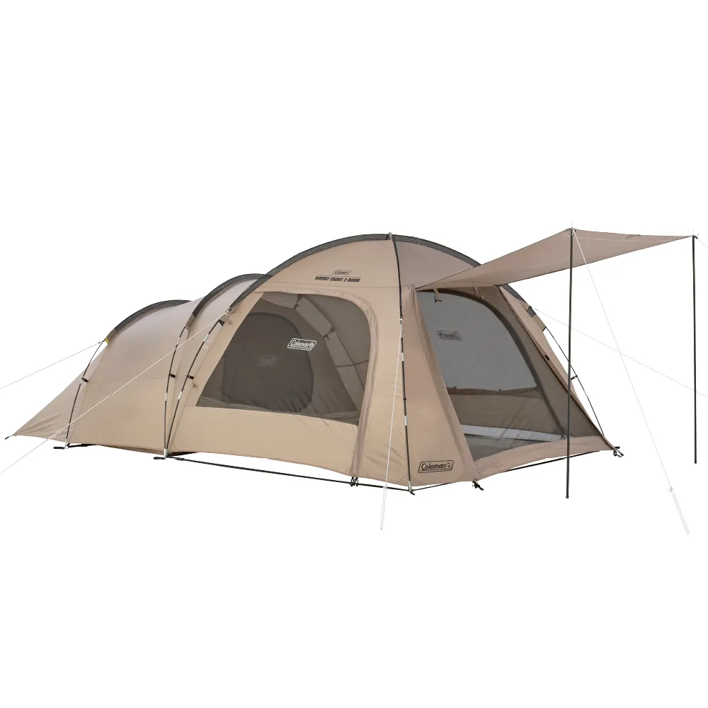 【Coleman】ROOMY FRONT 2-ROOM / 灰咖啡 / CM-18351(露營帳篷 客廳帳 寢室帳 隧道帳)