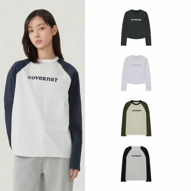 【COVERNAT】Logo圓領大學T/長袖上衣(多款可選)