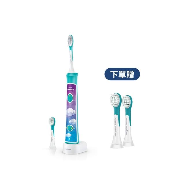【Philips 飛利浦】HX6322/04 新一代兒童音波震動牙刷 (藍牙連線互動APP/送貼紙/保護乳牙/官方直營)