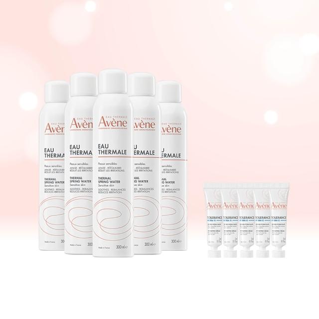 【Avene 雅漾】官方直營 活泉水穩膚噴霧300mlx5入組(保濕化妝水/舒緩乾癢敏弱)