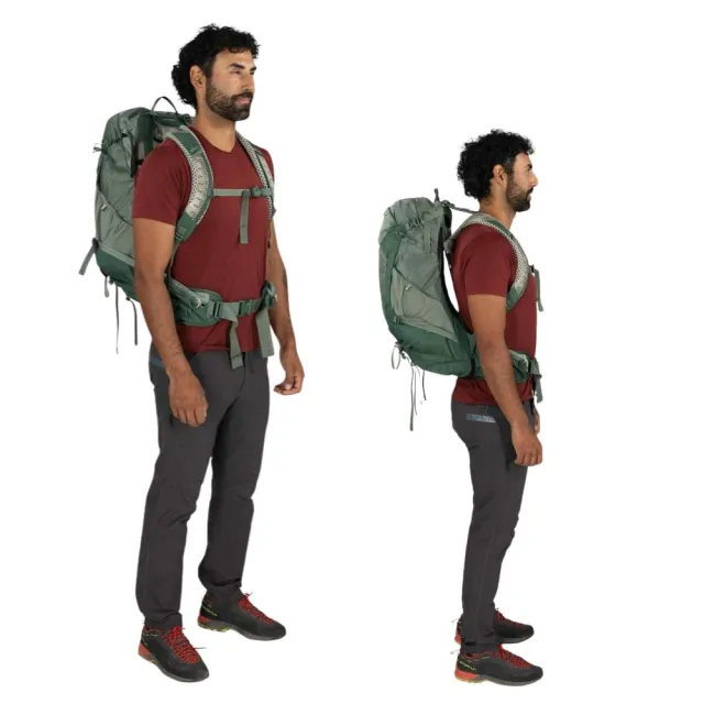 【Osprey】雙11 Stratos 34 透氣網架健行登山背包 男款 涅槃藍 | 登山背包 健行背包 運動背包