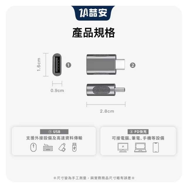 【ZA 喆安】USB3.2 Gen2 10G Type-C公 to A母OTG轉接頭 USB-A to Type-C轉接頭(適用iPhone18/17/筆電/手機)