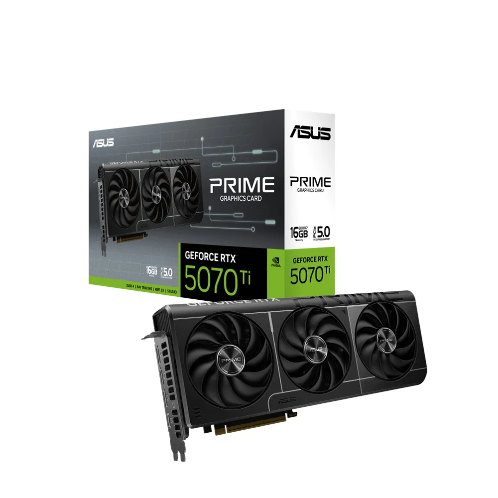 【ASUS 華碩】PRIME-RTX5070TI-16G 顯示卡+華碩 GX601S 太陽神 白+華碩 RYUJIN III 360 ARGB EXTREME 白
