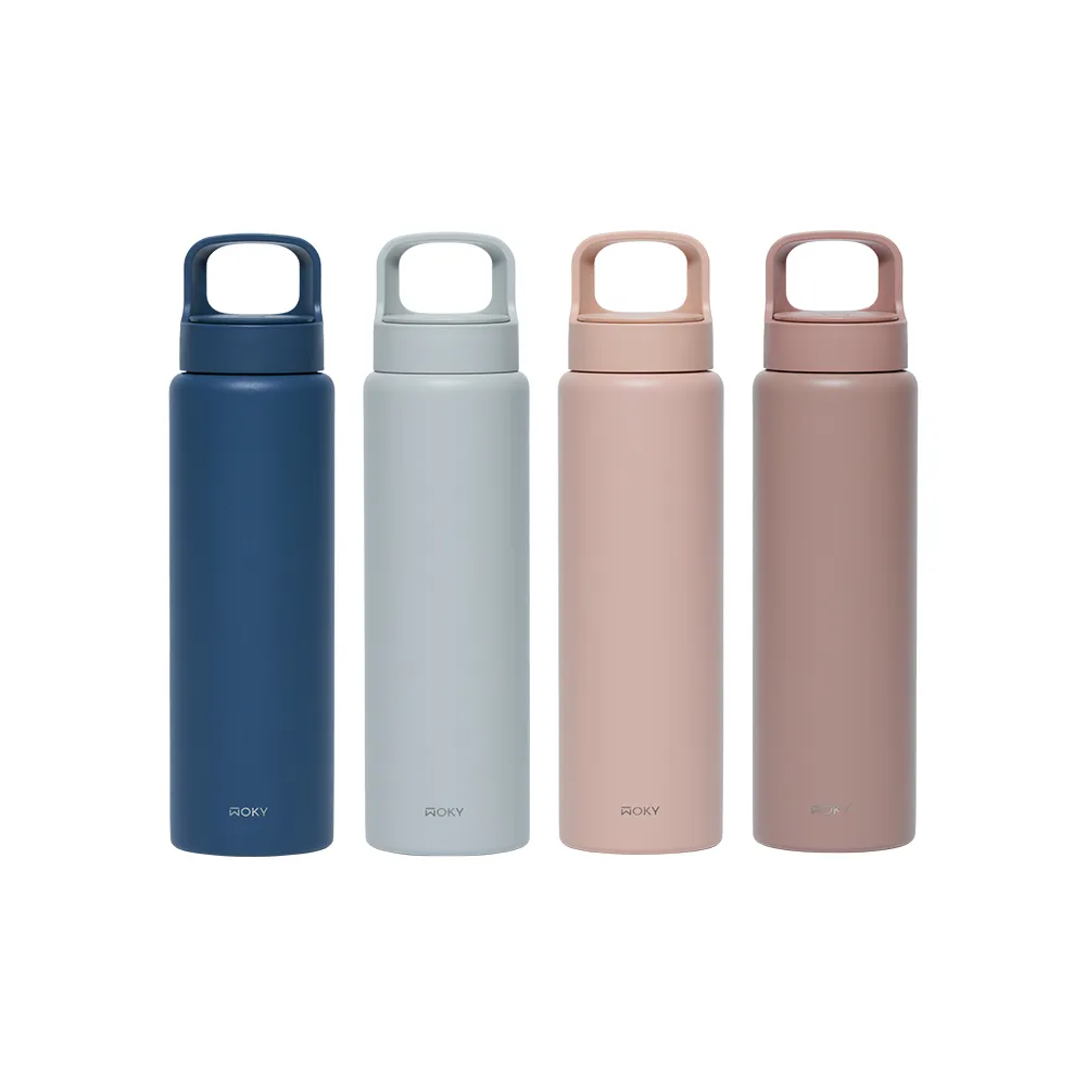 【WOKY 沃廚】輕芯鈦瓷提手運動保溫瓶850ml(運動水壺)