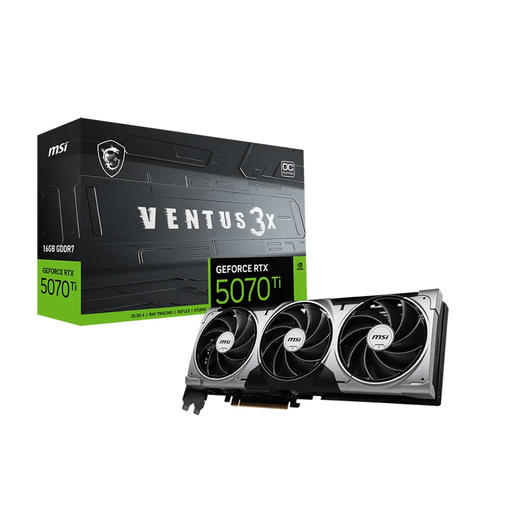 【MSI 微星】RTX 5070 Ti 16G VENTUS 3X OC 顯示卡(組合包A)