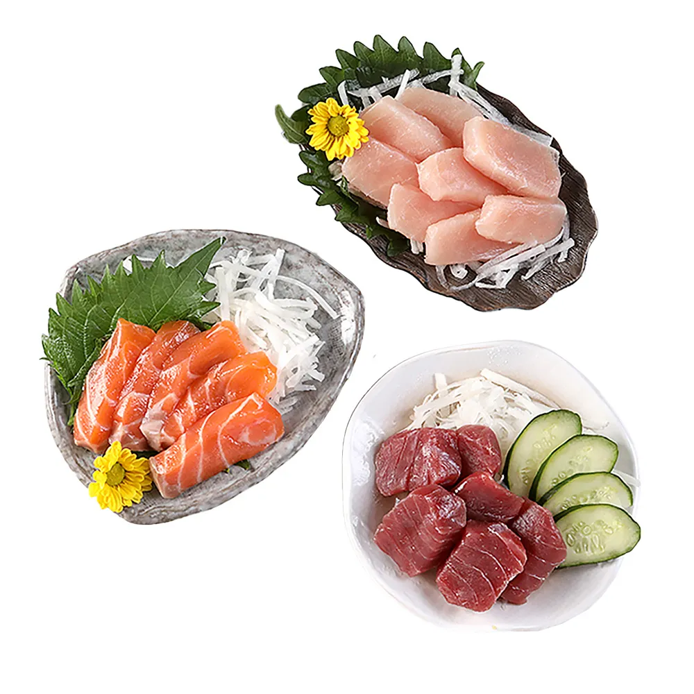 【愛上海鮮】冰鮮生魚片任選3包組(鮪魚/鮭魚/劍旗魚/鯛魚 100g±10%/包)