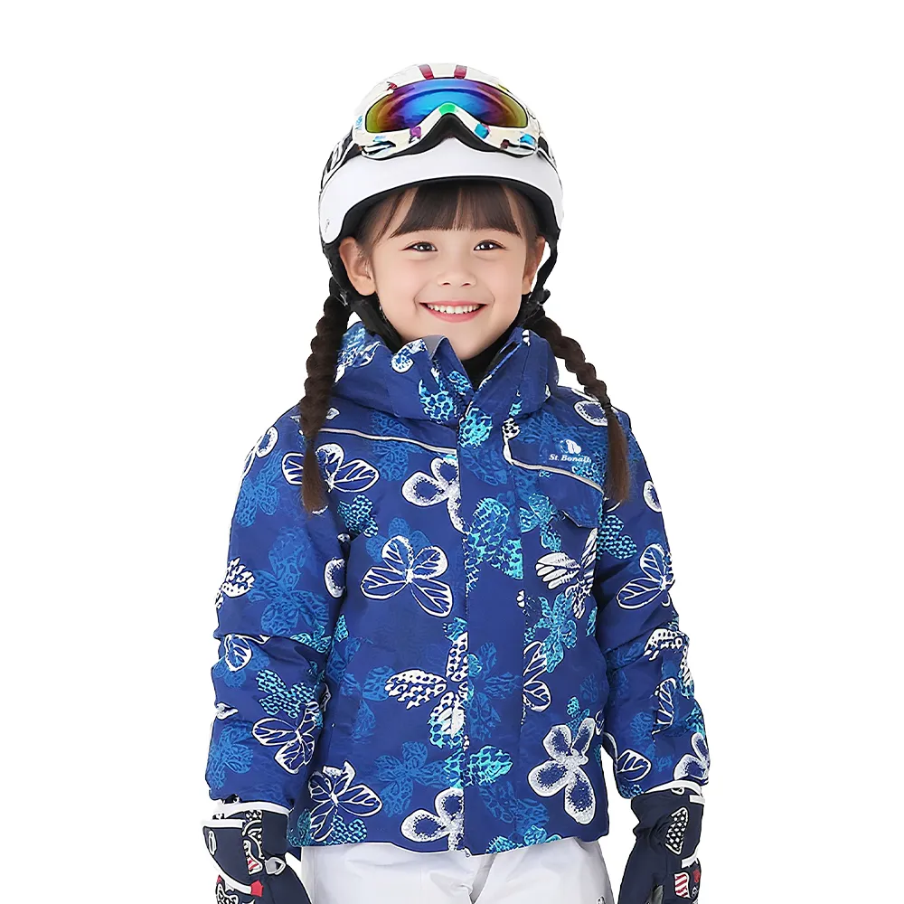 【St.Bonalt 聖伯納】迷彩防風防水保暖雪服外套|童款 FK9018(雪地、賞雪、滑雪、雪裙)