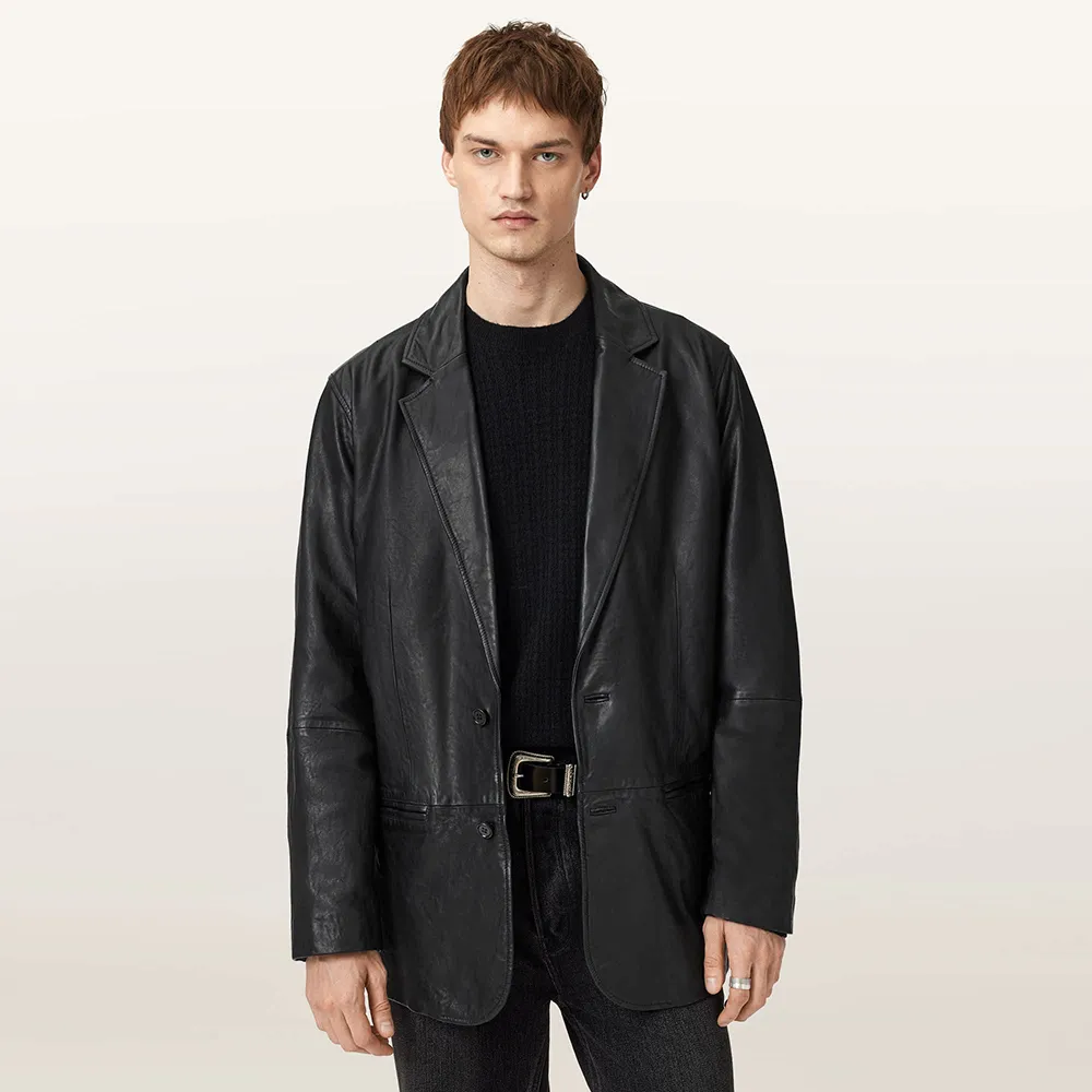 【ALLSAINTS】ASHVALE 羊皮西裝皮衣外套 M032LD(常規版型)