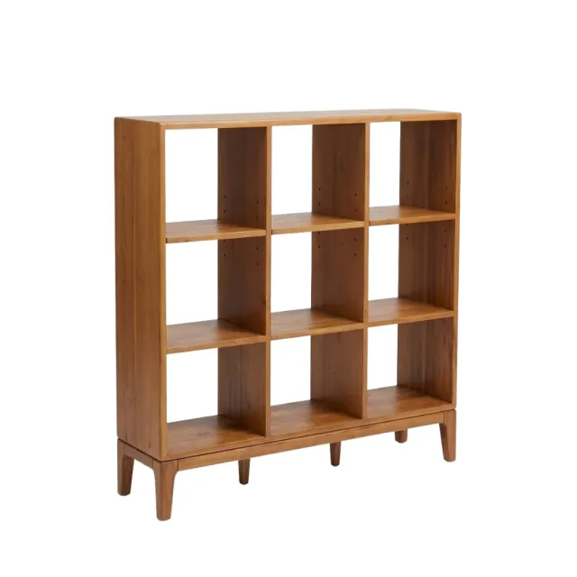 【Mahogany 瑪荷尼家具】新品上市☆全原木 桃花心木 金碧雙面格櫃(120)(9格櫃)(格櫃、展示櫃)