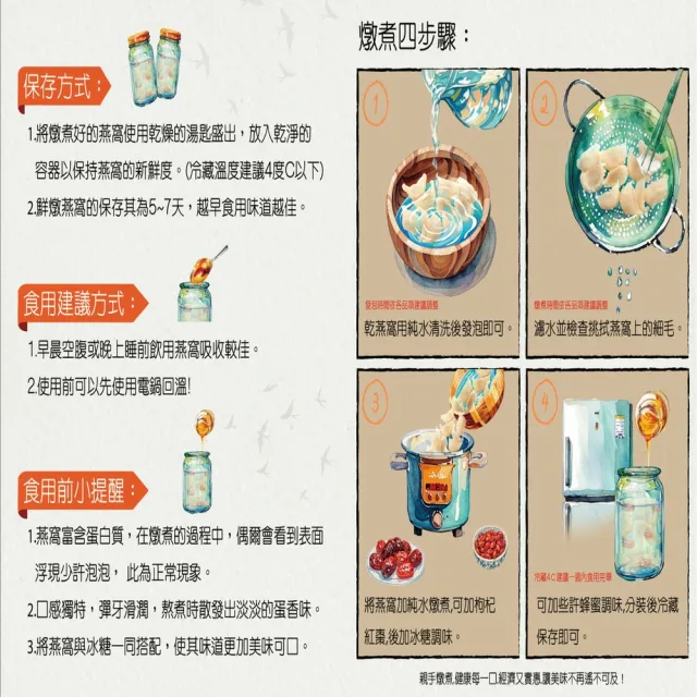 【RENYAN 仁燕】大燕條300g(燕窩、嚴選)