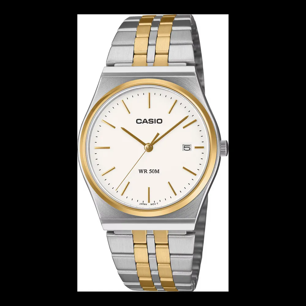 【CASIO 卡西歐】卡西歐 古典復古風指針式腕錶白面-MTP-B145SG-7A