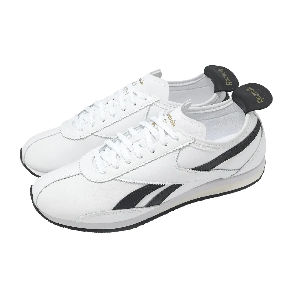 【REEBOK】休閒鞋 R400 男鞋 女鞋 白 黑 復古跑鞋 皮革(100233941)