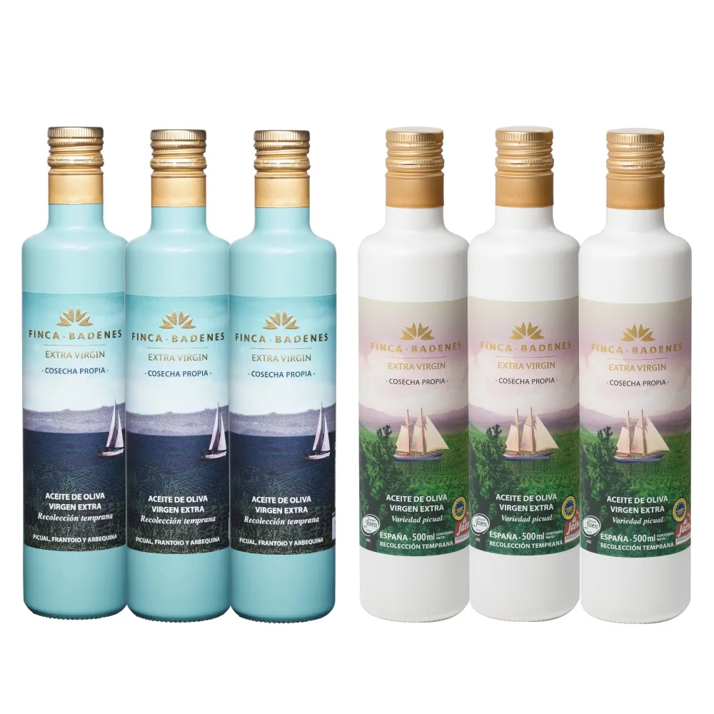 【巴狄尼絲莊園】團購推薦組-頂級初榨橄欖油500mlx3入+Picual 單一品種特級初榨橄欖油3入 (500mlx共6入/組)