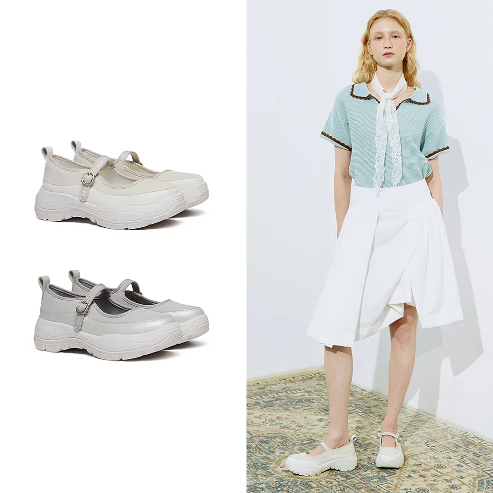 【Rockfish Weatherwear】FLATFORM STRAP MARYJANES 繫帶 瑪莉珍鞋 休閒 舒適 皮革 多色 女鞋
