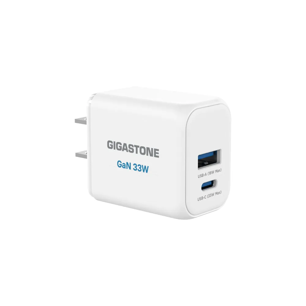 【Gigastone 立達國際】33W GaN氮化鎵兩孔USB-C快充充電器PD-6333W(支援iPhone17/Android/iPad)