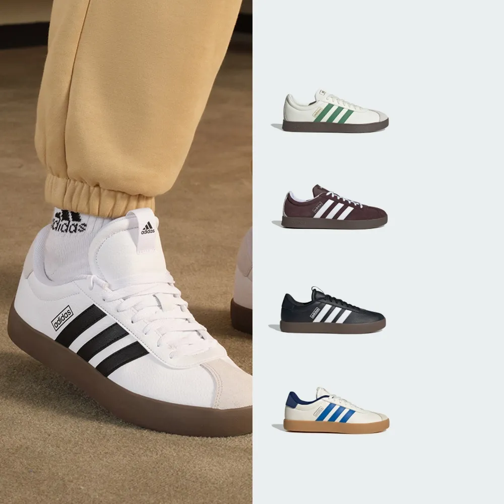 【adidas 愛迪達】VL COURT 系列 復古休閒鞋 運動鞋 男鞋/女鞋 多款任選(JH5061/JH5063/JR8318/JR8309)
