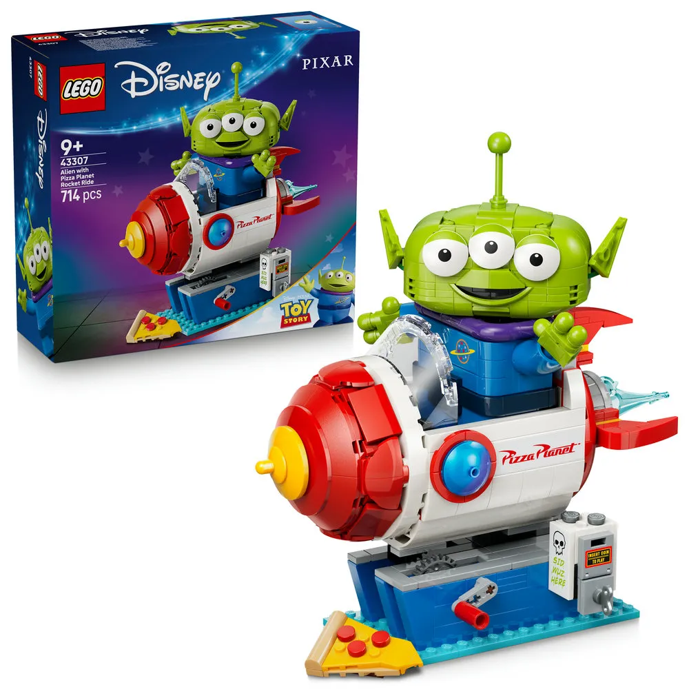 【LEGO 樂高】迪士尼系列 43307 三眼怪和披薩星球火箭(玩具總動員 皮克斯 積木 模型 公仔 禮物 收藏品)