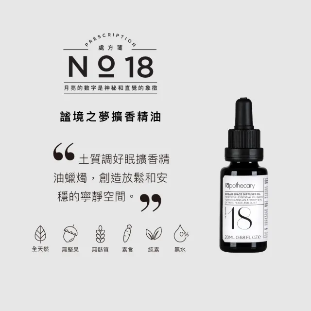 【ilapothecary】植郁香氛擴香精油20ml(No.18 謐境之夢/No.50 蛻變之初/No.99 意境之源)