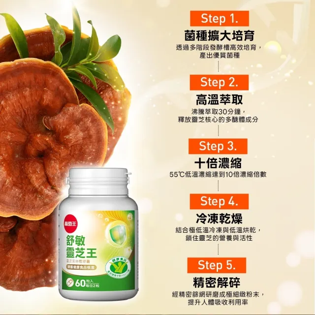 【葡萄王】舒敏靈芝王靈芝菌絲體膠囊60粒x4入組 共240粒