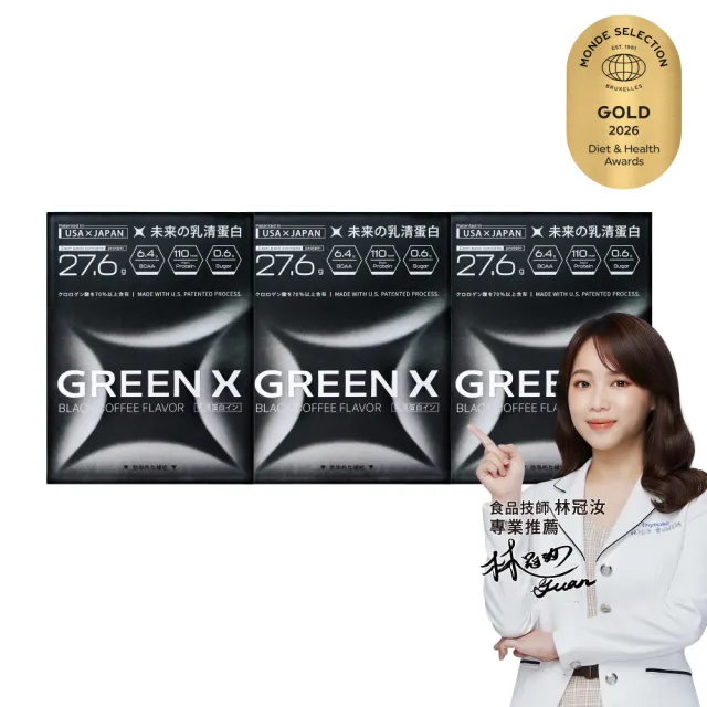 【TAIZAKU 火星生技】GreenX進化乳清蛋白-義式深焙風味 3入 40gX4包/盒(分離乳清蛋白)