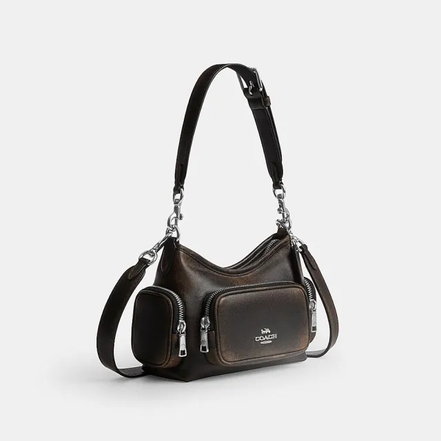 【COACH】蔻馳官方直營 LAUREL 22 口袋/扣環細節單肩手袋 單肩包 斜背包-多款任選(CEU27/CEU29/CFP26)