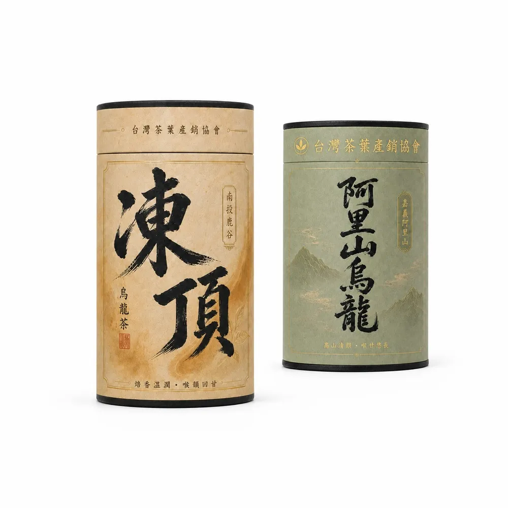 台灣茶葉產銷協會】凍頂烏龍茶＋阿里山烏龍茶雙茶2入組｜罐裝4兩／罐(1