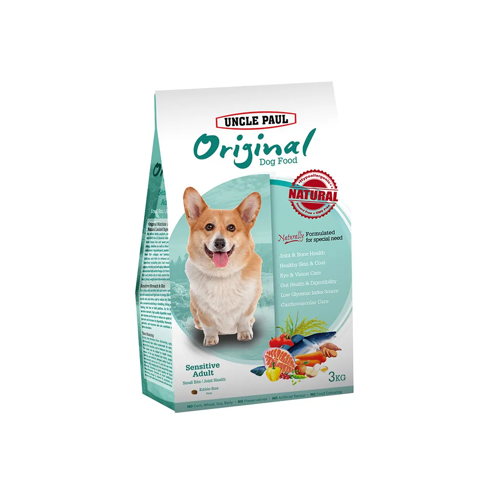 【UNCLE PAUL 保羅叔叔】田園生機狗食 3kg 低敏成犬-小顆粒/顧關節 (柯基犬 成犬 老犬 熟齡犬 狗飼料)