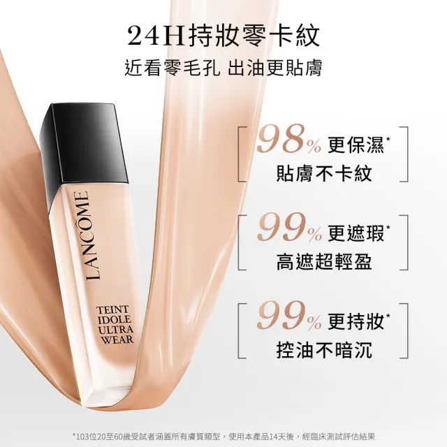 【LANCOME 蘭蔻】零粉感持妝組 官方直營(LANCOME/零粉感/粉底/蜜粉餅/持妝/定妝)