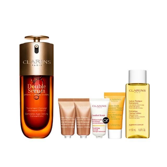 【CLARINS 克蘭詩】全新 黃金雙萃精華50ml(經典 清爽版任選/抗老/精華)