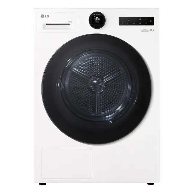 【LG 樂金】家電快配◆ 10公斤雙變頻熱泵免曬衣乾衣機 雲朵白(WR-10XW)