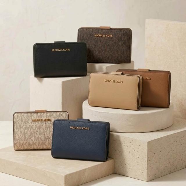 【Michael Kors】MK 女生 皮夾 PVC 防刮牛皮 多功能 女款 短夾 中夾(多色可挑)