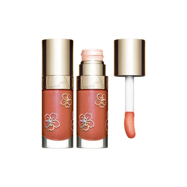 即期品【CLARINS 克蘭詩】仙境粉櫻美唇組(固態美唇油2.9g+美唇油7ml)