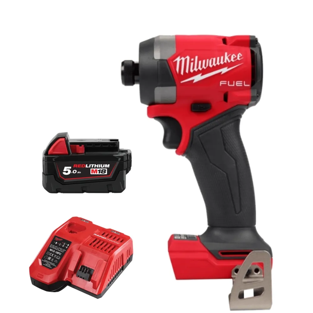 【Milwaukee 美沃奇】18V 無刷 衝擊 起子機 電鑽(M18 FID3 主機+單5.0電池+充電器)