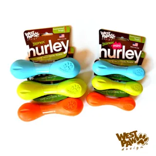 【West Paw】Hurley耐咬骨頭玩具6英吋-M(中小型犬/狗玩具/耐咬/互動/拔河/拉扯/咀嚼/浮水/寵物玩具)