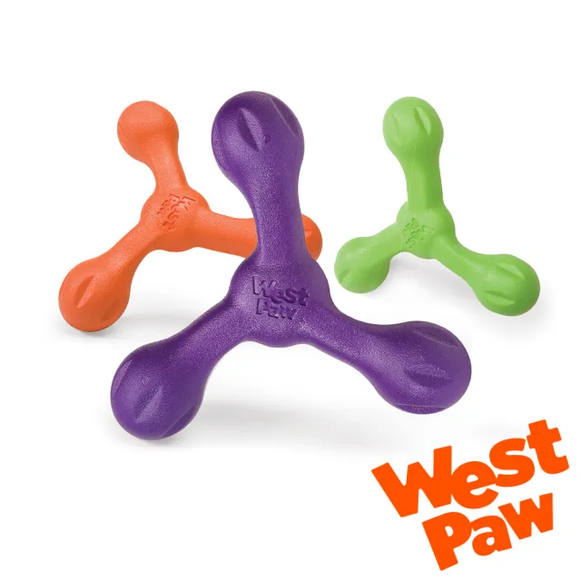 【West Paw】Skamp互動三角棒8英吋-L(中大型犬/狗玩具/耐咬/互動/拔河/拉扯/浮水/寵物玩具)